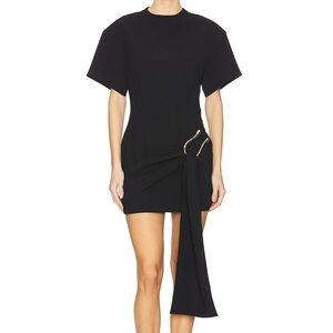 LIONESS Martini Mini Dress in Onyx Black – XXS | Chic Minimalist Mini | NWT